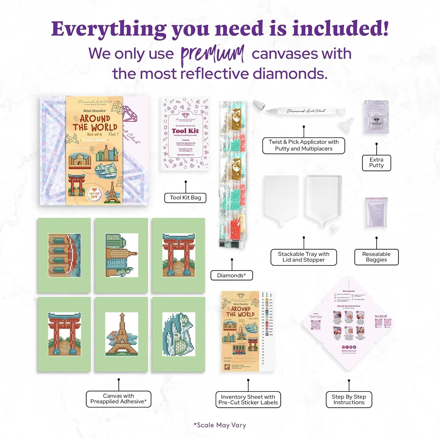 image:imageDIAMOND ART CLUB Mini Dazzles Around the World Part 2 Diamond Art KitsAround the World Part 1