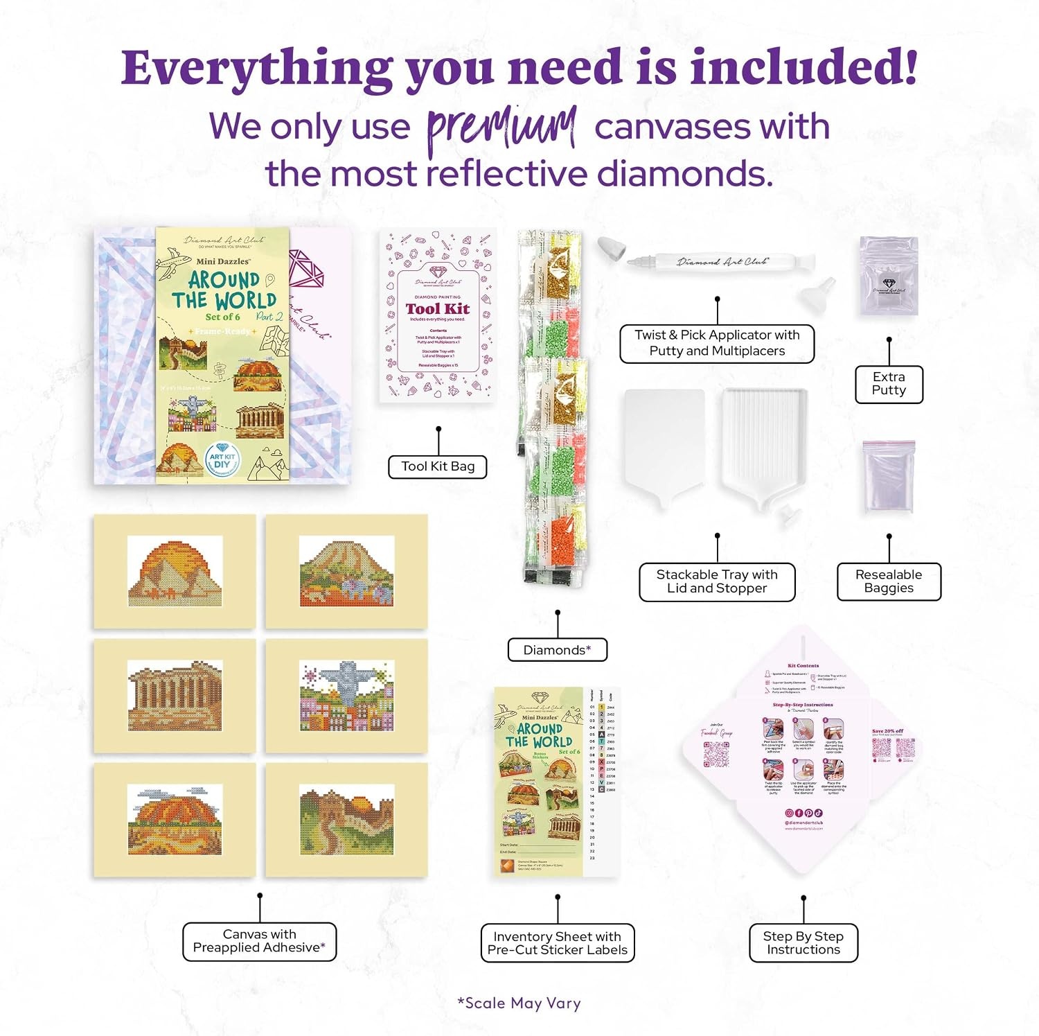 image:imageDIAMOND ART CLUB Mini Dazzles Around the World Part 2 Diamond Art KitsAround the World Part 2