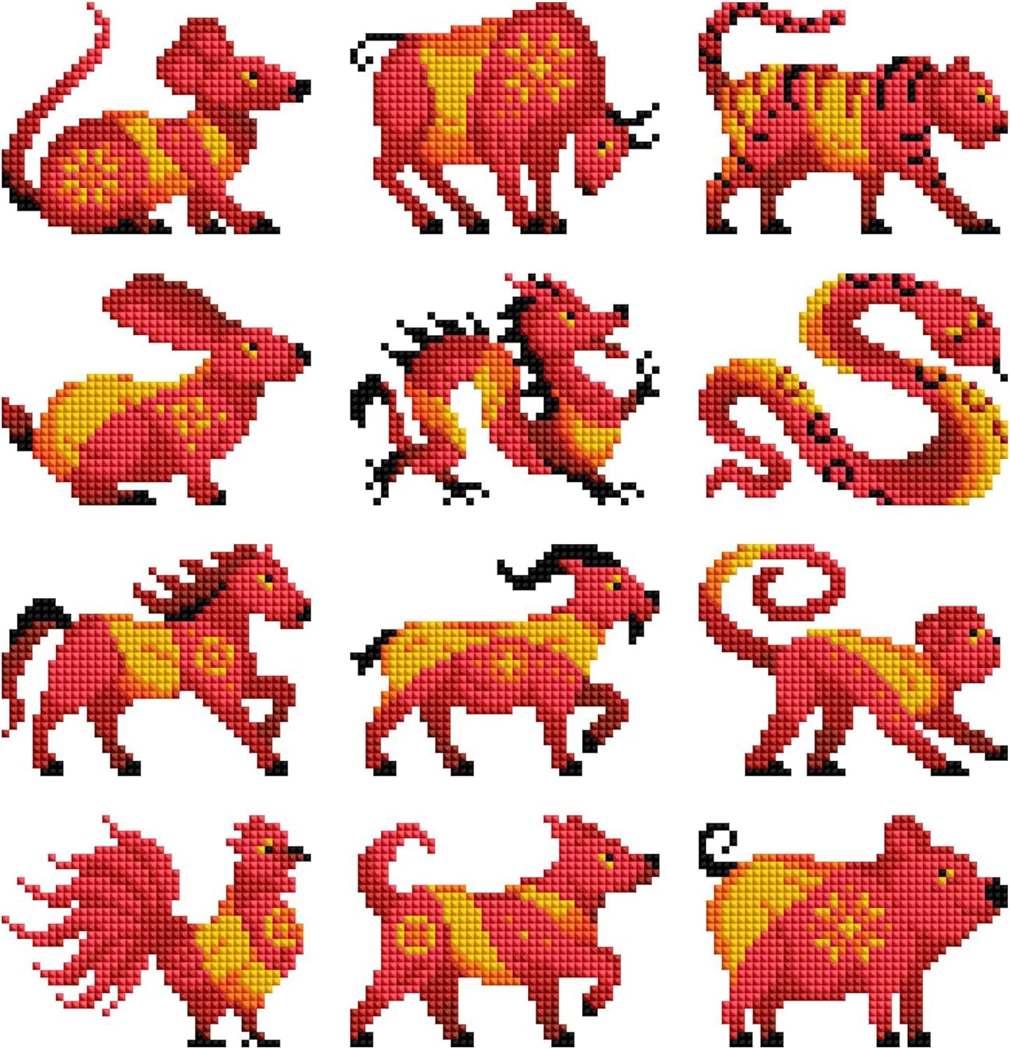 image:imageDIAMOND ART CLUB Mini Dazzles Around the World Part 2 Diamond Art KitsChinese Zodiac