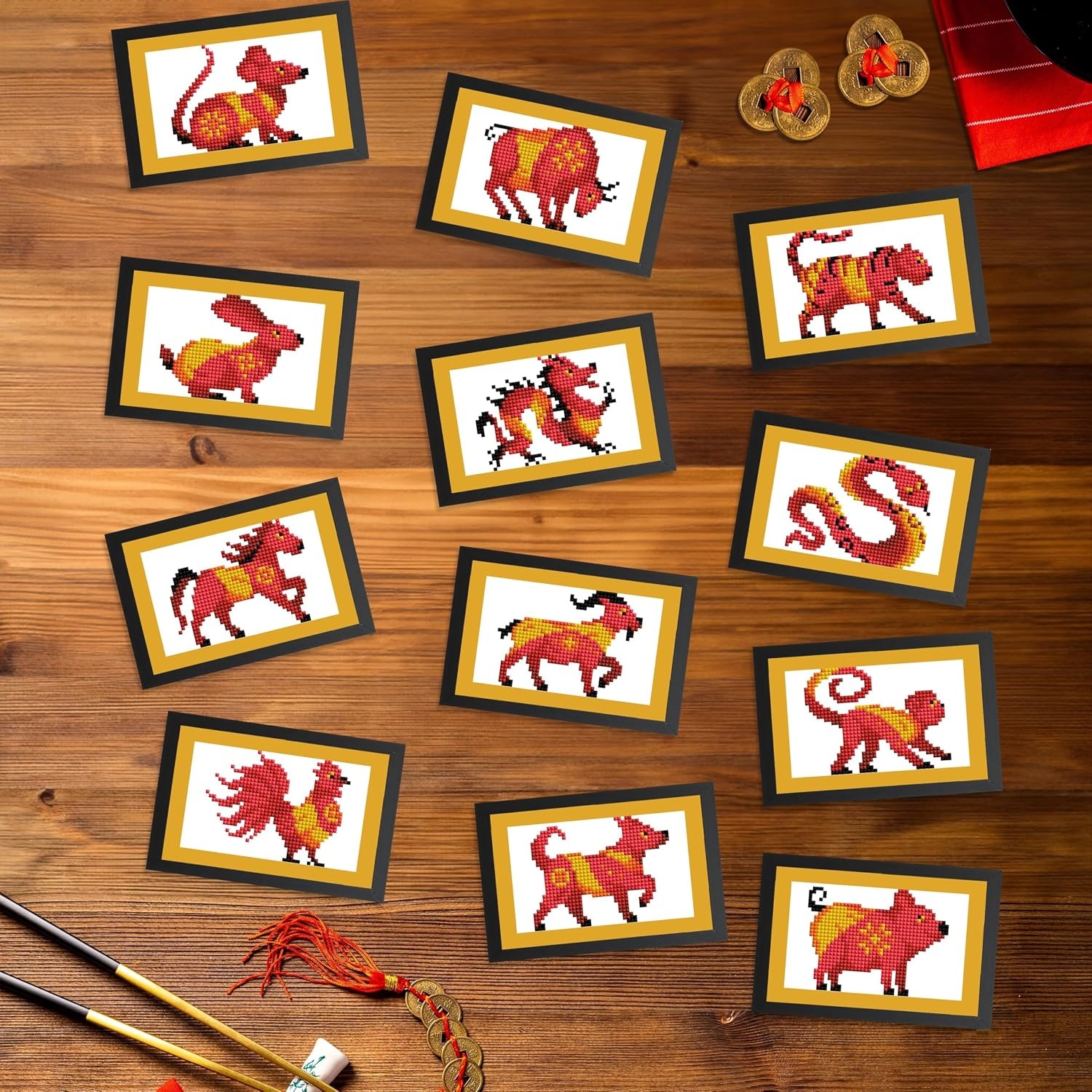 image:imageDIAMOND ART CLUB Mini Dazzles Around the World Part 2 Diamond Art KitsChinese Zodiac