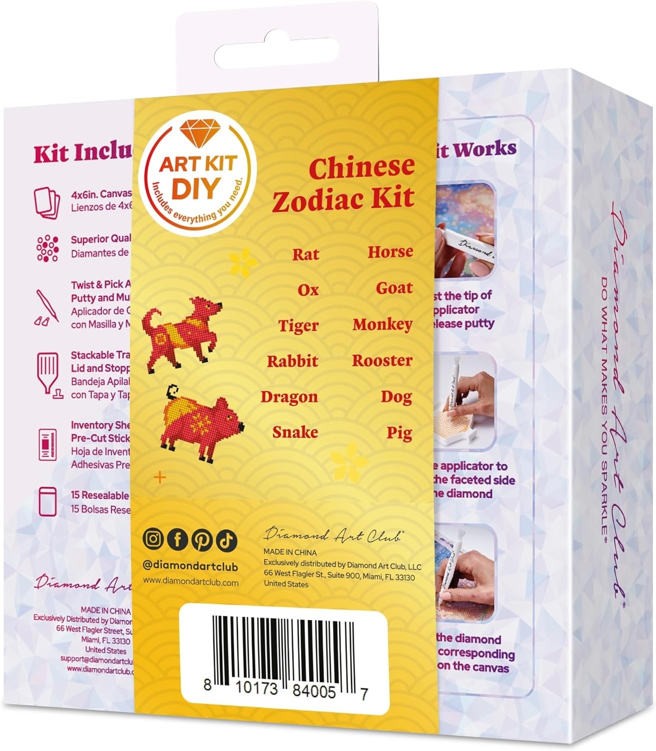 image:imageDIAMOND ART CLUB Mini Dazzles Around the World Part 2 Diamond Art KitsChinese Zodiac