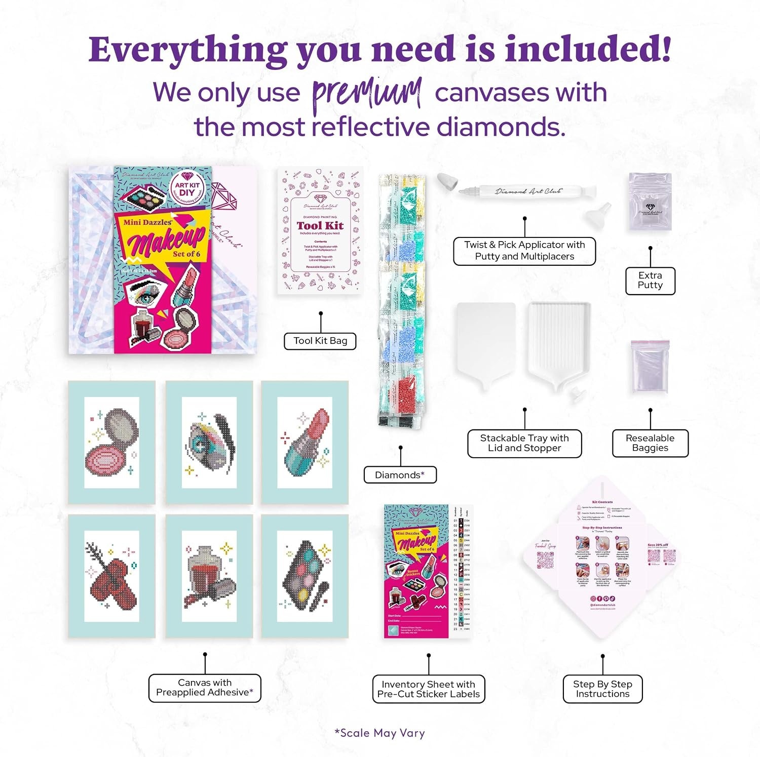 image:imageDIAMOND ART CLUB Mini Dazzles Around the World Part 2 Diamond Art KitsMakeup