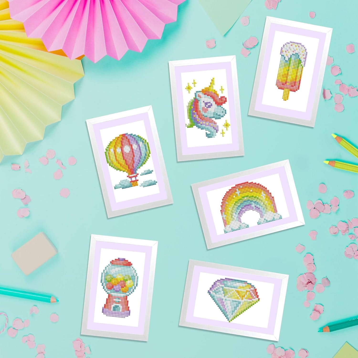 image:imageDIAMOND ART CLUB Mini Dazzles Around the World Part 2 Diamond Art KitsRainbow