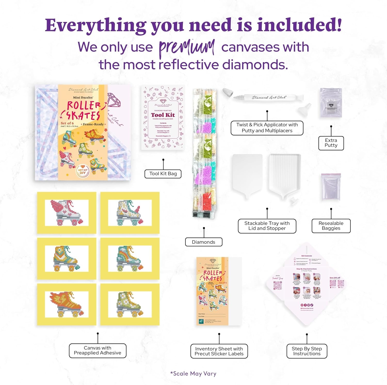 image:imageDIAMOND ART CLUB Mini Dazzles Around the World Part 2 Diamond Art KitsRoller Skates