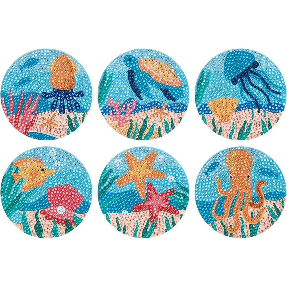 image:imageDIAMOND ART CLUB Coasters Underwater Wonders Diamond Art Kits for AdultsUnderwater Wonders