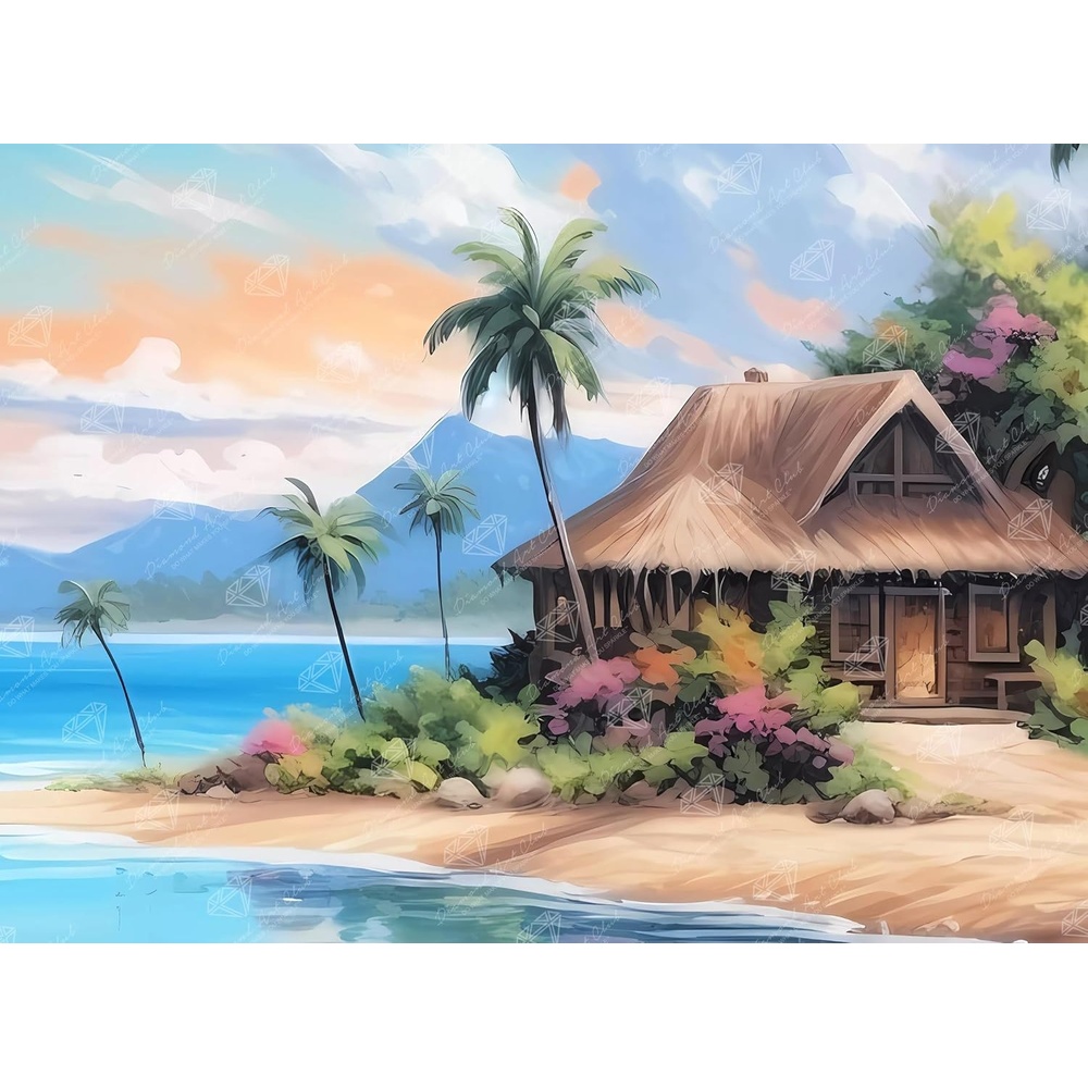 image:imageDIAMOND ART CLUB Fire Opal Succulent Diamond Art Kits for AdultsBeach Bungalow