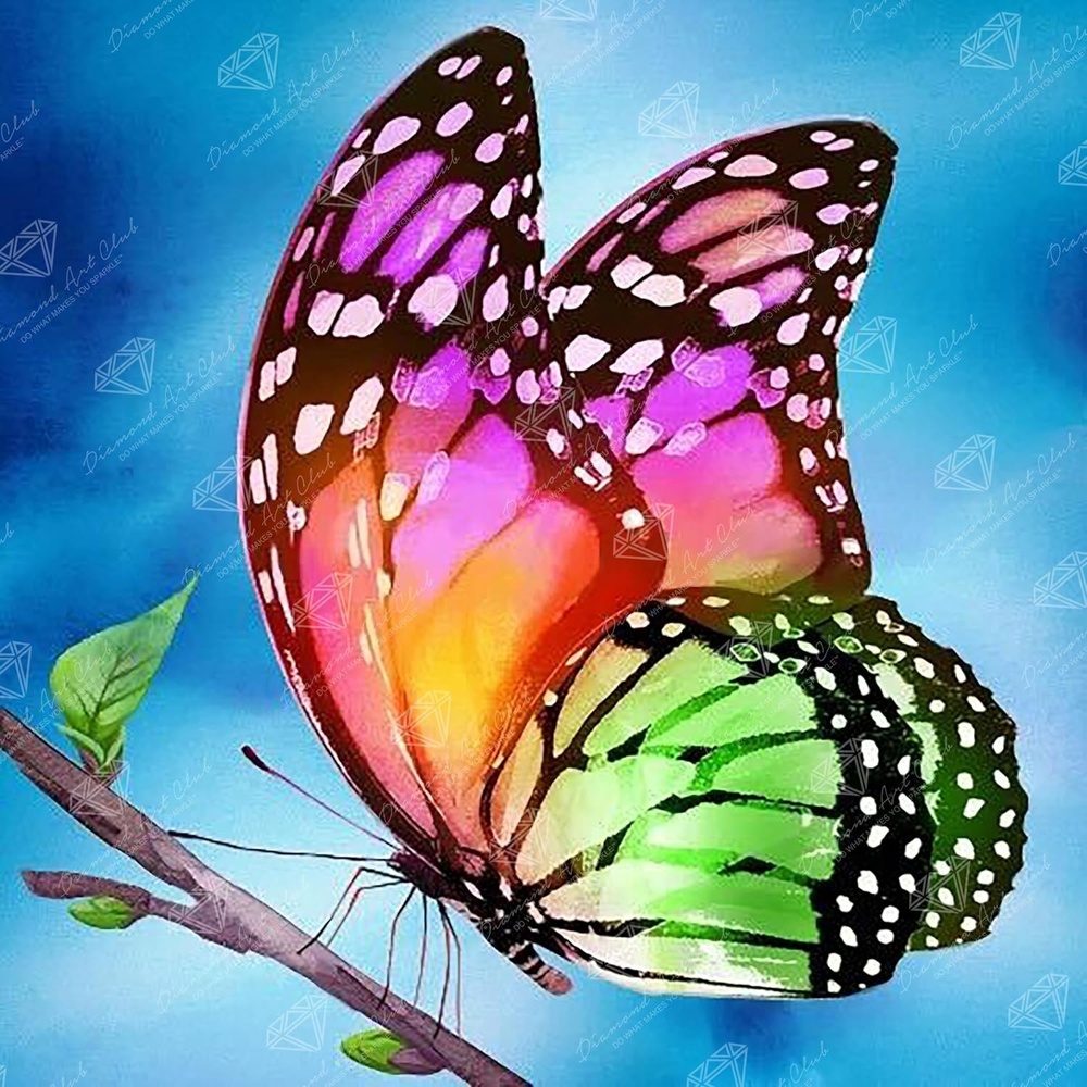 image:imageDIAMOND ART CLUB Glowing Monarch Diamond Art Kits for AdultsWatercolor Butterfly