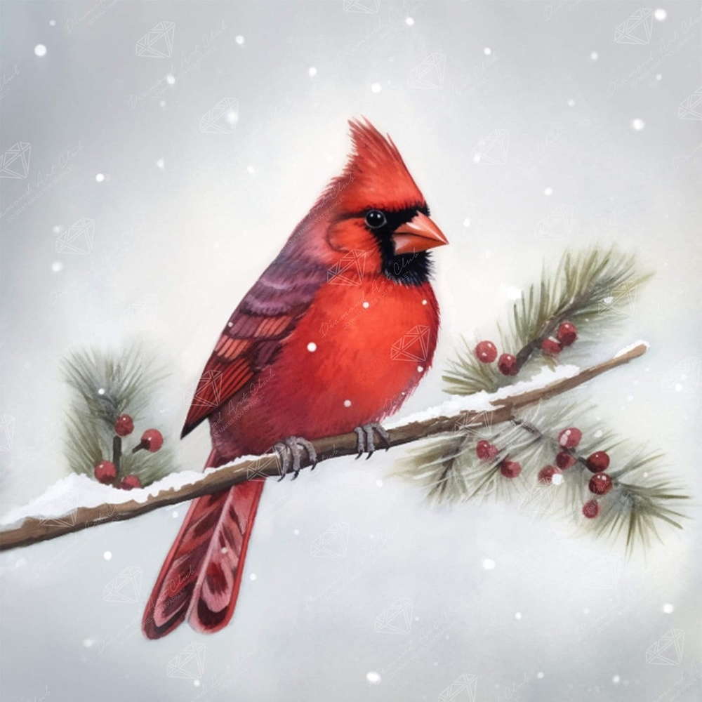 image:imageDIAMOND ART CLUB Glowing Monarch Diamond Art Kits for AdultsWinter Cardinal