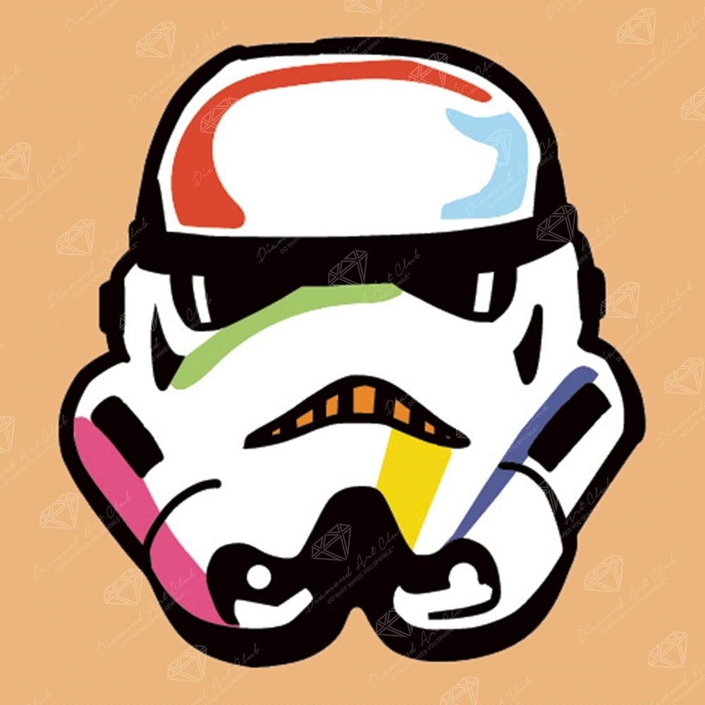 image:imageDIAMOND ART CLUB Grogus HoverPram Diamond Art Kits for AdultsRainbow Stormtrooper