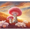 Peach Mushroom Twilight
