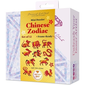 DIAMOND ART CLUB Mini Dazzles – Around the World Part 2 Diamond Art Kits(Chinese Zodiac)
