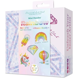 DIAMOND ART CLUB Mini Dazzles – Around the World Part 2 Diamond Art Kits(Rainbow)